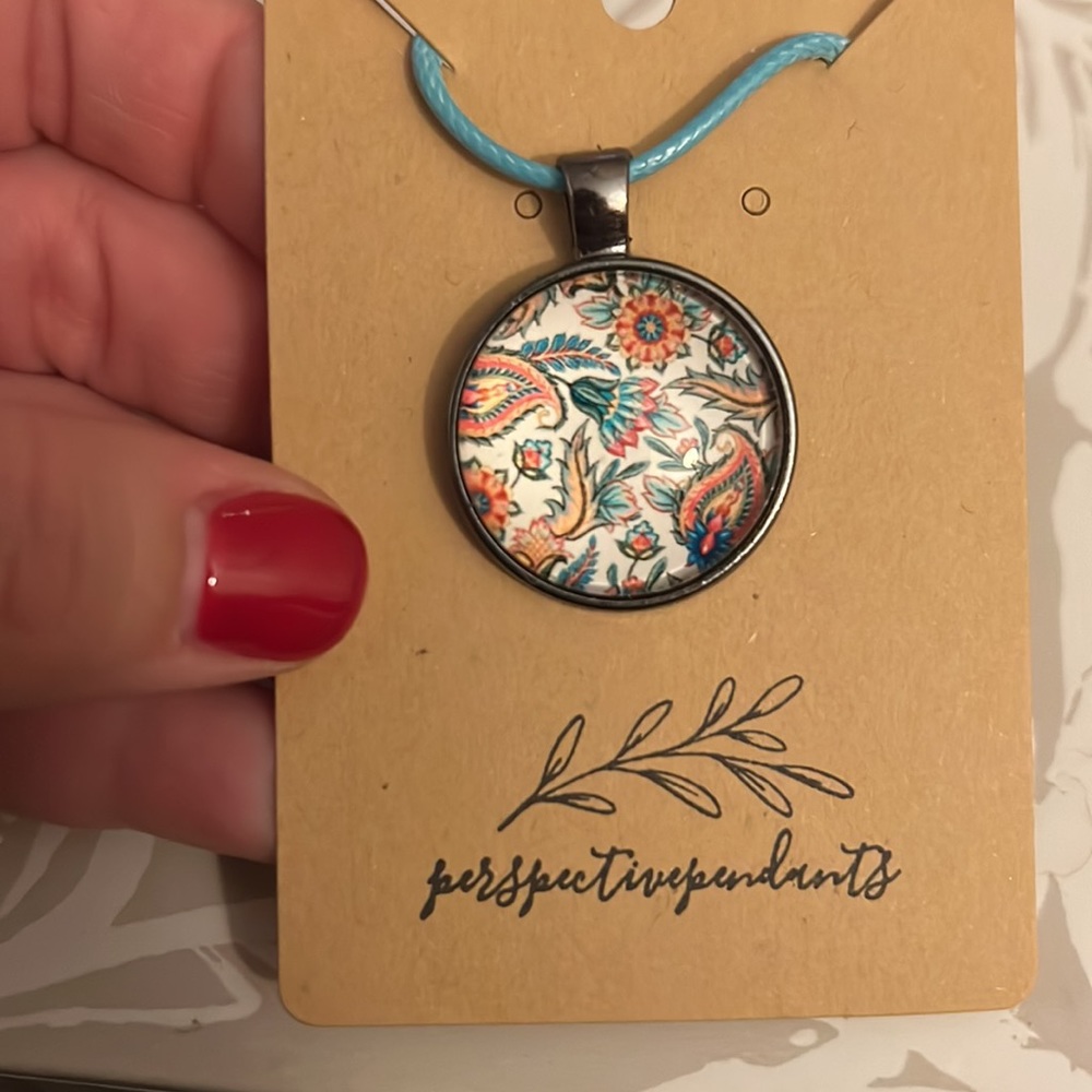 🌼 Pop • Of • Color • Boho Cabochon Pendant Necklace 🌼